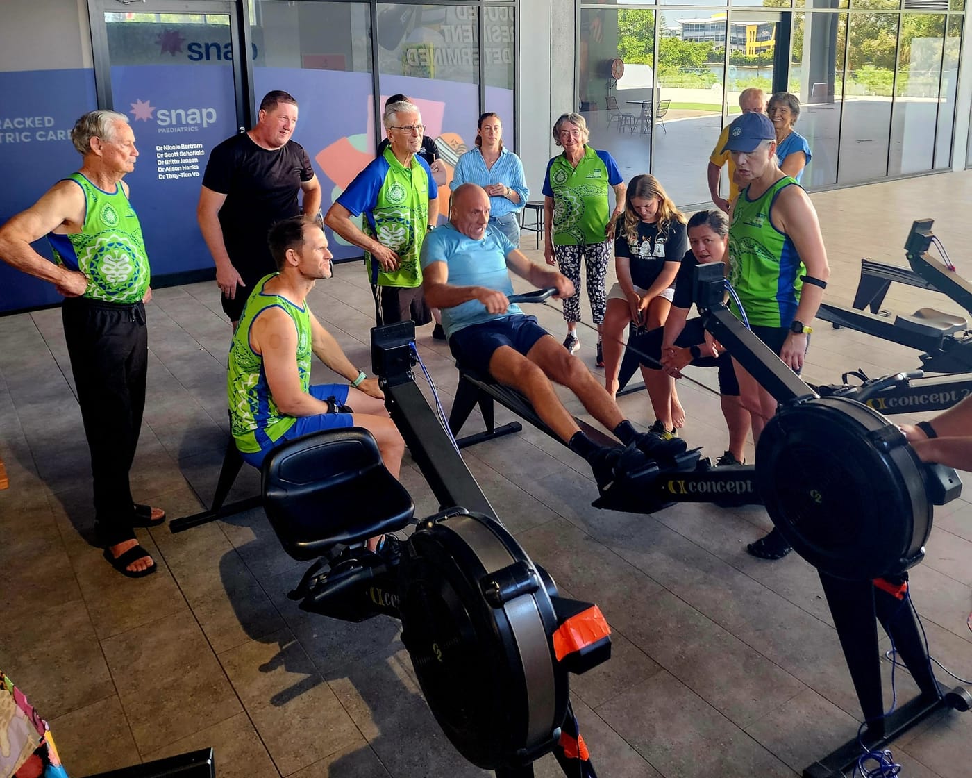 Mixed Masters relay at the Sunshine Coast hub at The Sports Hub, Bokarina